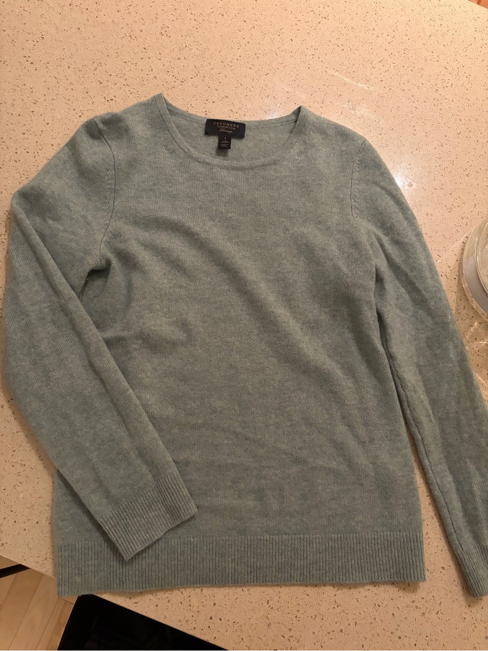 Women's Crewneck cashmere  - Light Sage